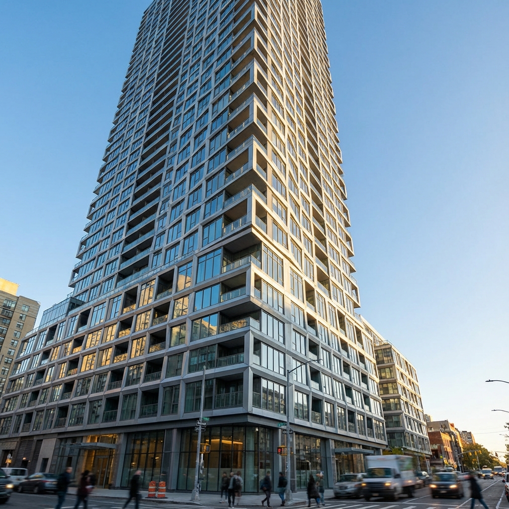 AJC Bose Road — façade detail showing rhythm of columns